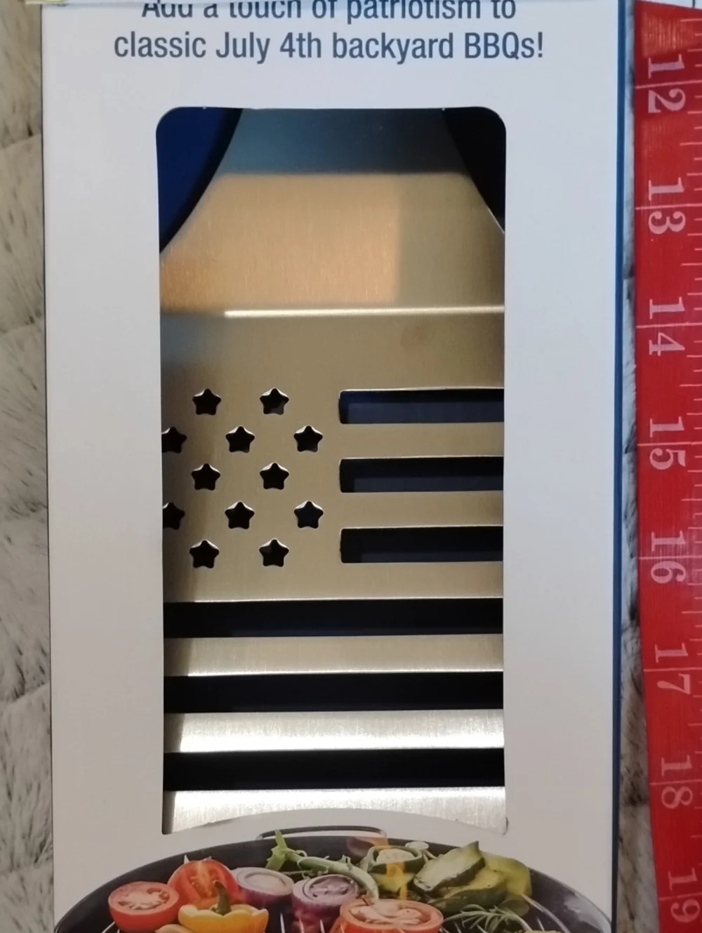 Tailgating? Stars & Stripes Grill Spatula with Bottle Opener Patriotic